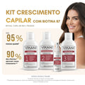 Kit Crescimento Capilar Vikani 4 Etapas – Shampoo, Condicionador, Tônico e Finalizador