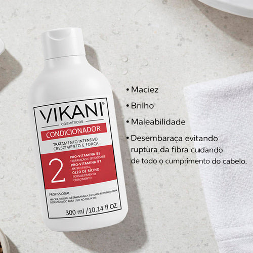 Condicionador Crescimento Capilar Força e Vitalidade 300mL - Vikani