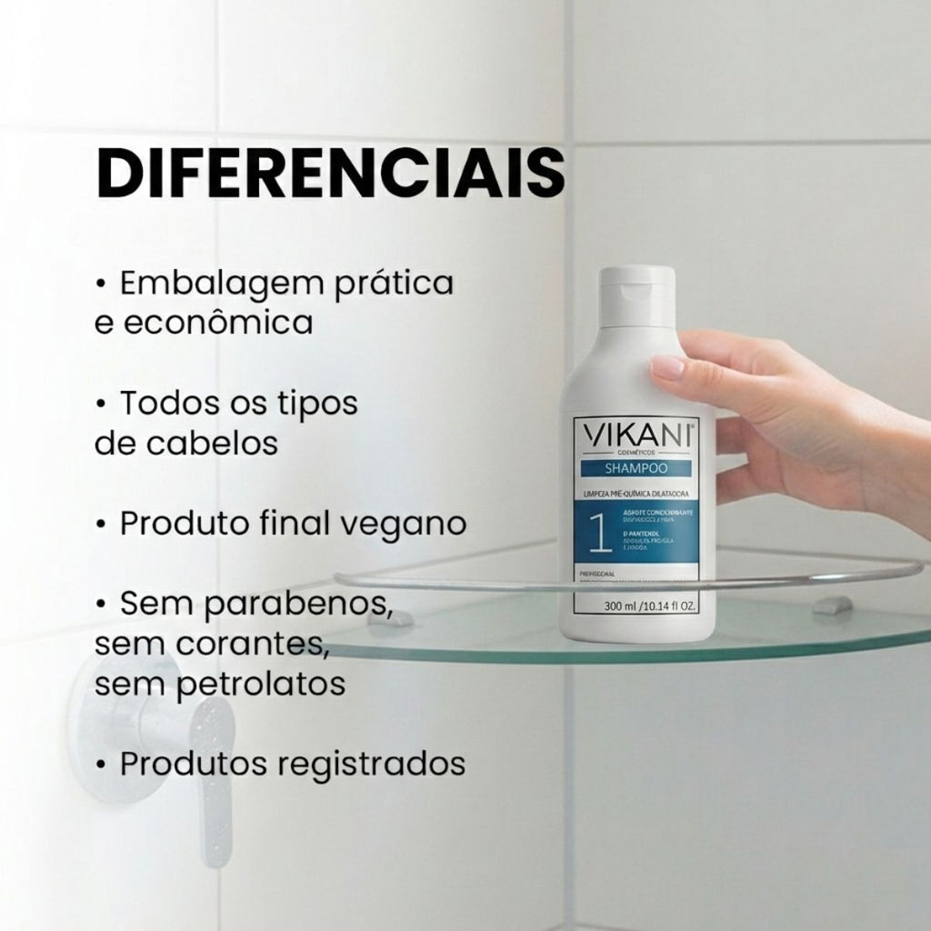 Shampoo Detox Antirresíduo 300 mL - Vikani