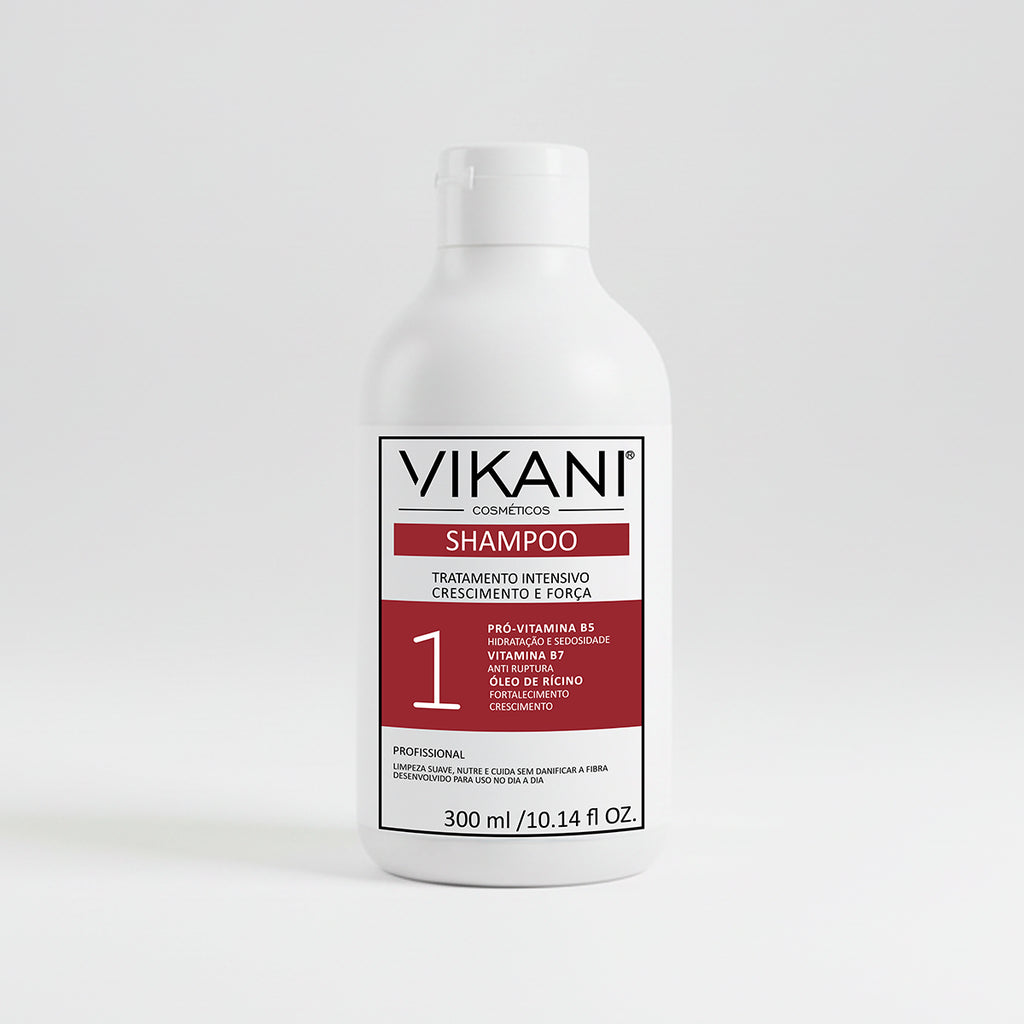 Shampoo Crescimento Capilar Força e Vitalidade 300mL - Vikani