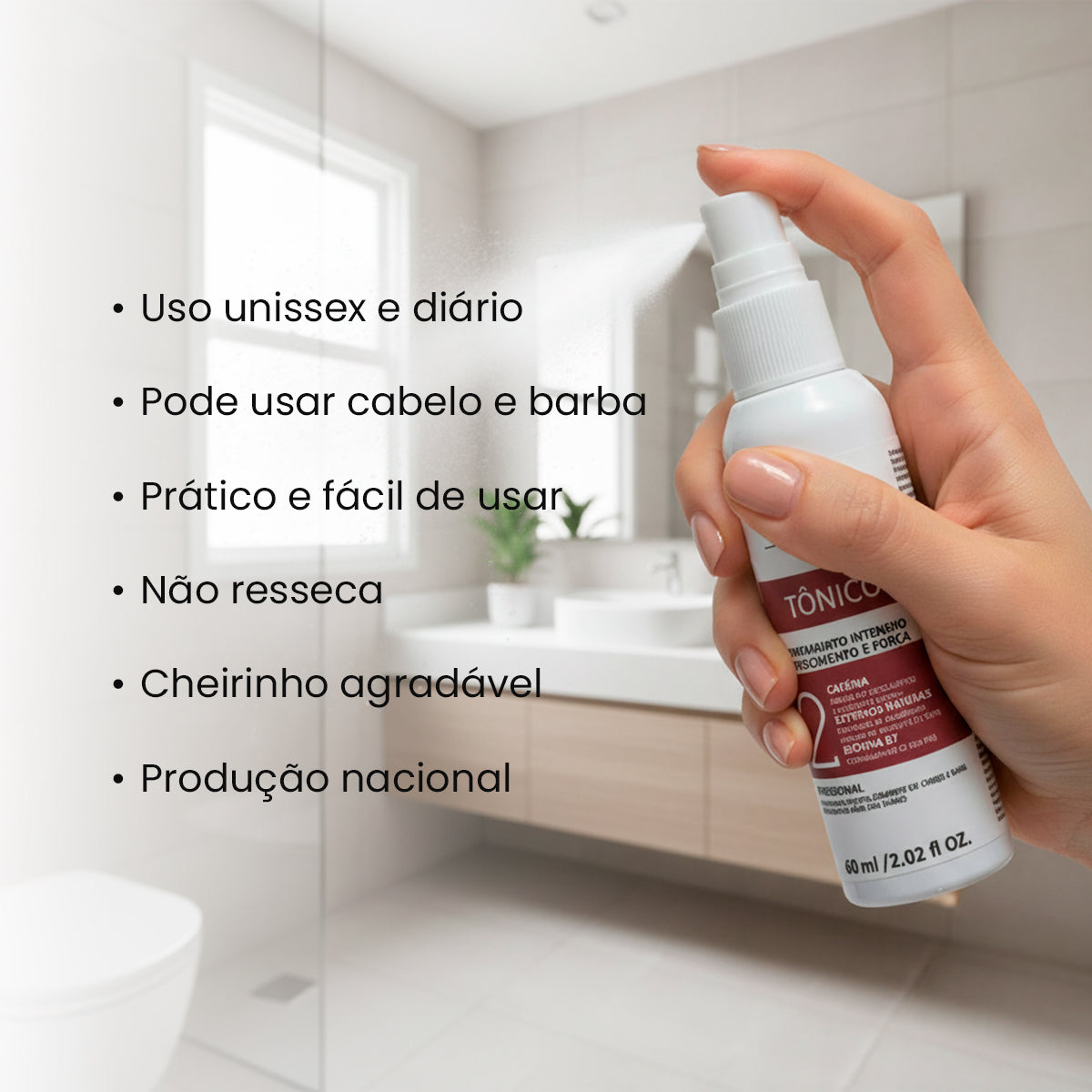 Tônico Capilar Crescimento, Força e Vitalidade 60mL - Vikani